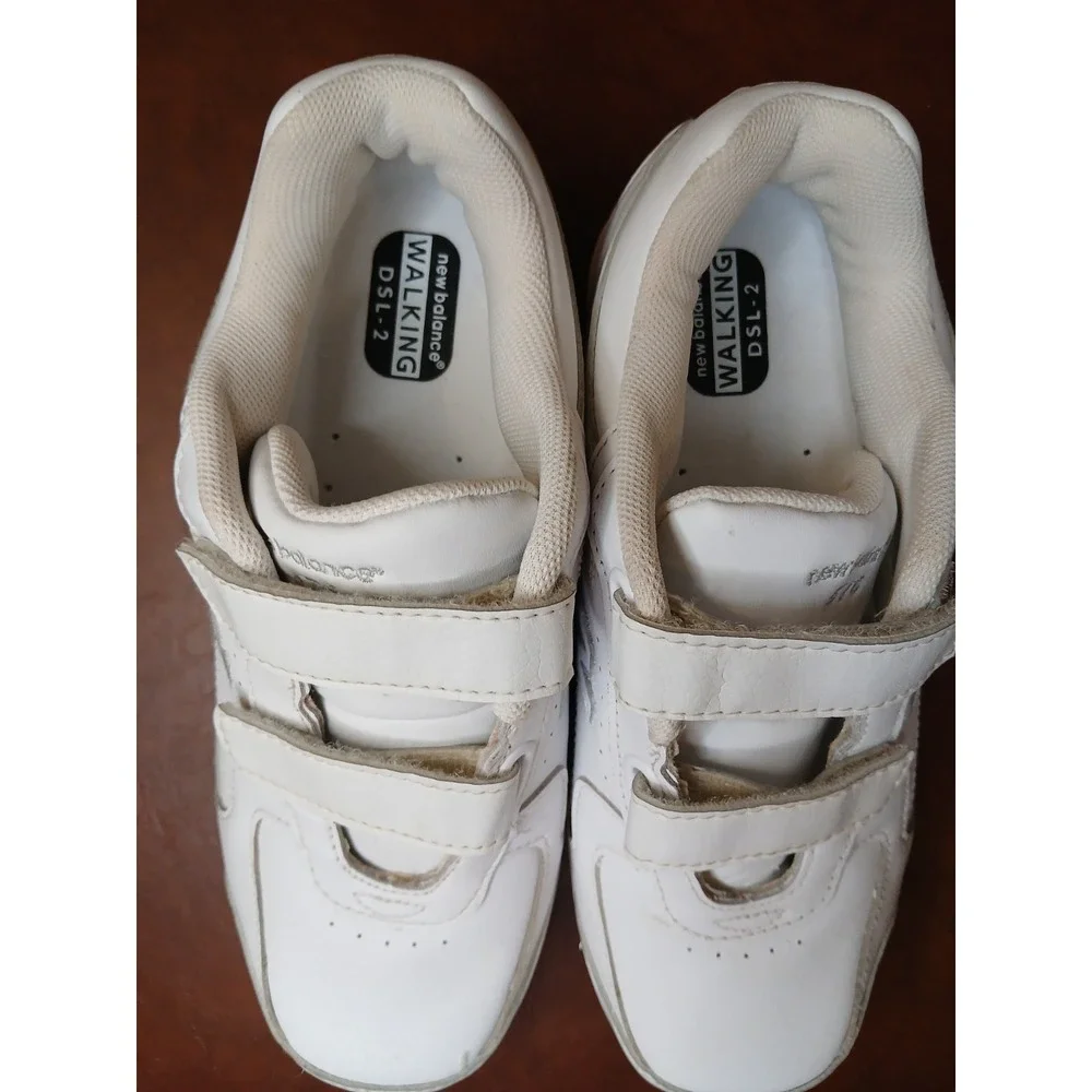 NB-New Balance 576 WALKING DSL Hook and Loop White SNEAKERS Shoes Sz 9‎ 2E #1300